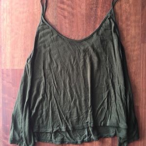 Army green tank top